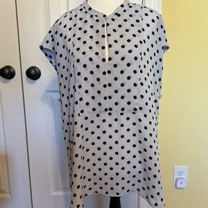 J. Crew Black and White Polka Dot Top